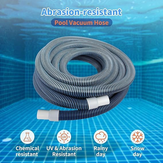 Helix Helix Pool System 15mtrs EVA Swimming Pool Heavy Duty InGround Pool Vacuum Hose with Swivel Cuff Swimming Pool Suction Pipe 50 feet by 112 inch 15 mtrs  - Image 3