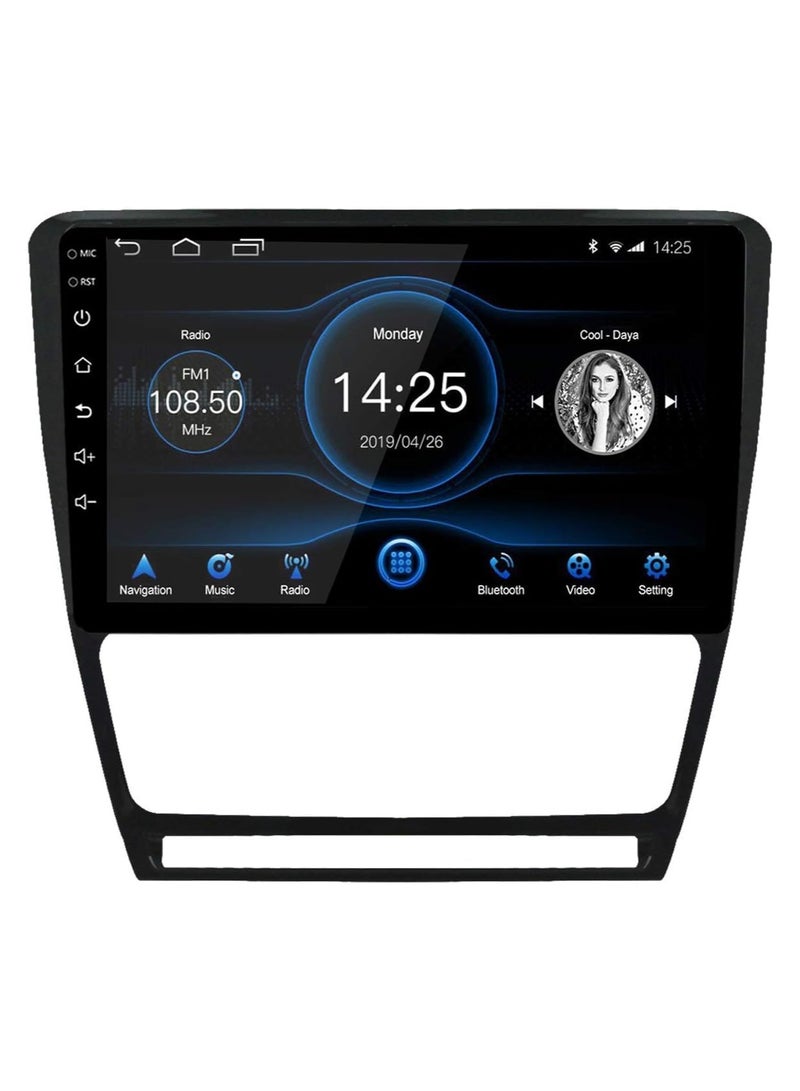 Android Car Stereo for Skoda Octavia 2 A5 2007 2008 2009 2010 2011 2012 2013 2014 4GB RAM 64GB ROM Support Apple Carplay, MirrorLink WiFi BT, 10 Inch IPS Touch Screen with AHD Camera Included - Image 1