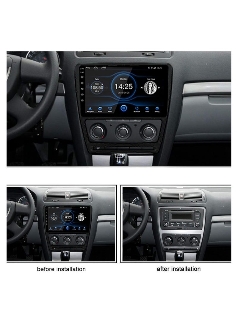 Android Car Stereo for Skoda Octavia 2 A5 2007 2008 2009 2010 2011 2012 2013 2014 4GB RAM 64GB ROM Support Apple Carplay, MirrorLink WiFi BT, 10 Inch IPS Touch Screen with AHD Camera Included - Image 2