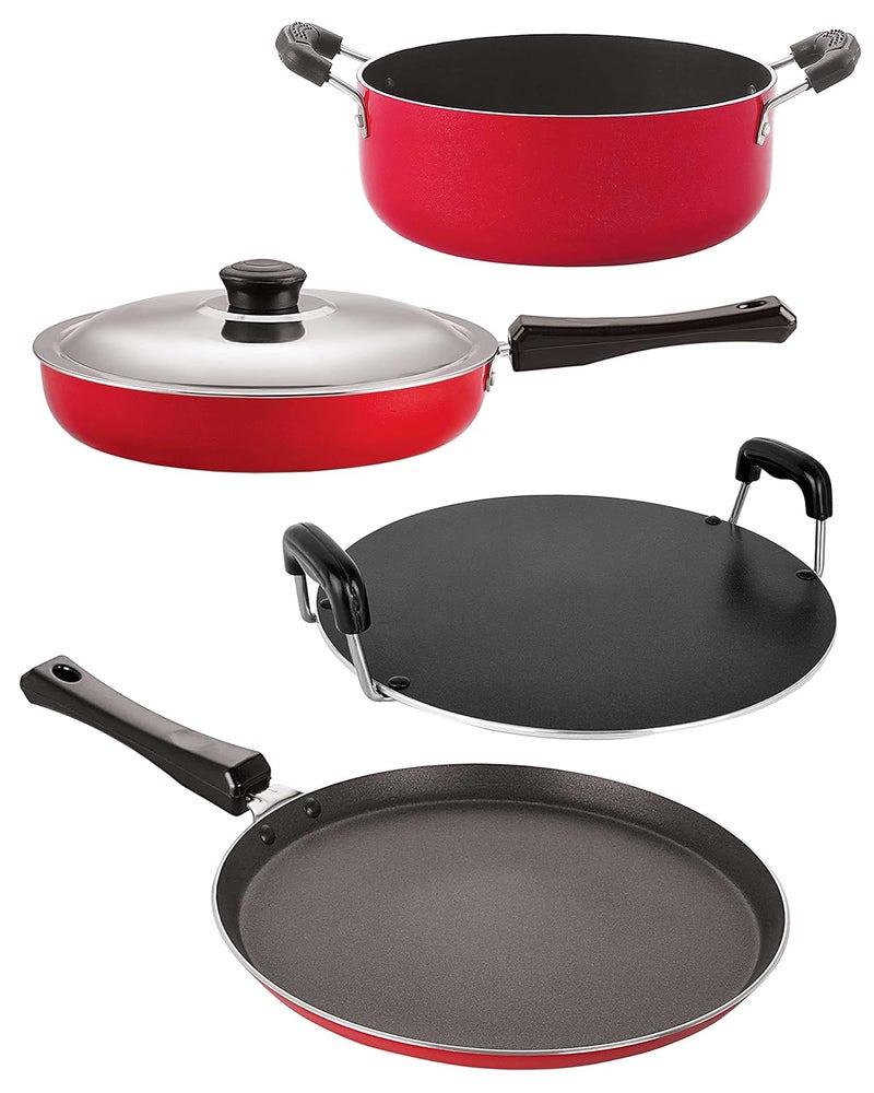 Nirlon Nirlon Non Stick Aluminium Chemical Free Kitchen Item Set of 4 Pieces FT12_FP11_RT_CS24  - Image 1