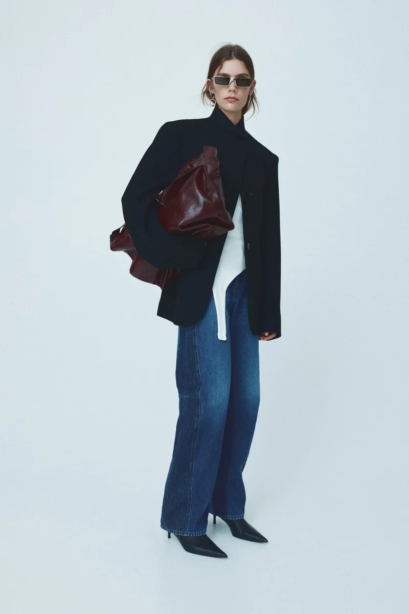 H&M Two-toned wide-leg jeans