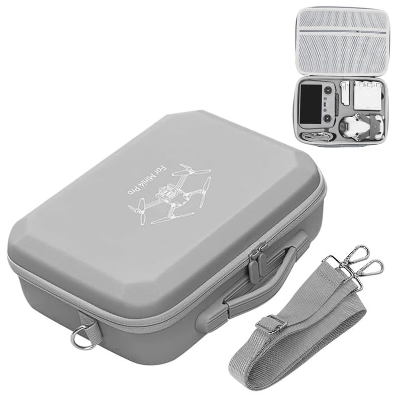 Sounce Hard Shell Carrying Case for DJI Mini 4 Pro – Compact Storage Bag for DJI Mini 4 Pro Drone, RC 2 Controller, Batteries, Charger, and Accessories – Portable Travel Case, Grey - Image 1