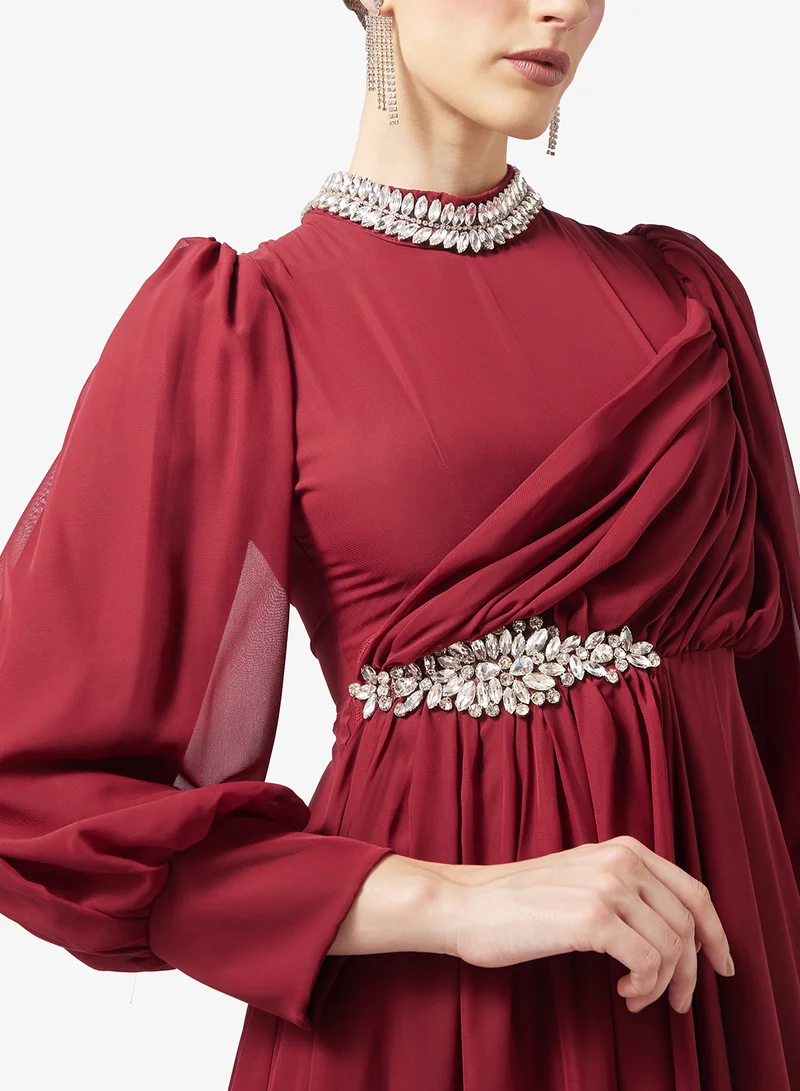 Khizana  Ruched A-line Dress for Women | Best Price UAE