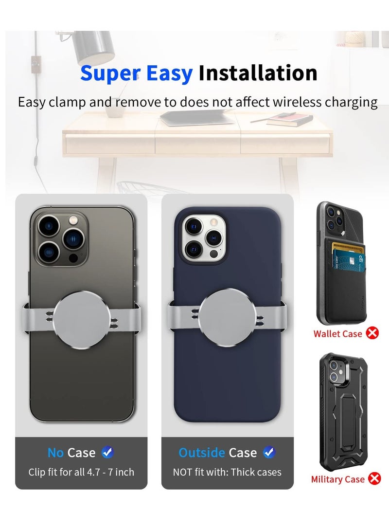 Durable Metal Phone Clamp for Magnetic Car Mount, Universal Phone Clip for All Magnet Holders Compatible with Samsung iPhone 12 13 14 Pro Max and More - Image 5