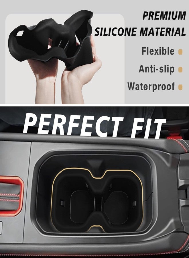 Muslogy Center Console Organizer & Cup Holder Insert 2PCS Set Compatible with 2025 Nissan Kicks Accessories Armrest Box Divider Storage Tray and Drink Stopper Non-Slip (Console Tray & CupHolder) - Image 5
