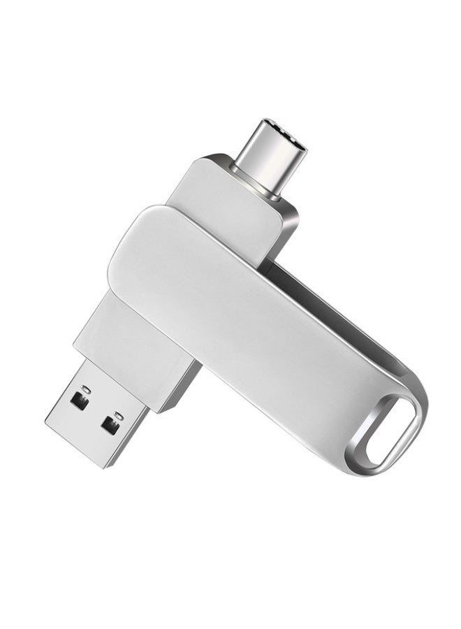 Expansion Mobile Phone U Disk 16TB Large Capacity 16tb Computer Dual-use USB Type-c Mobile Phone U Disk Color: USB3.1+TYPE-C [Silver] 16tb
