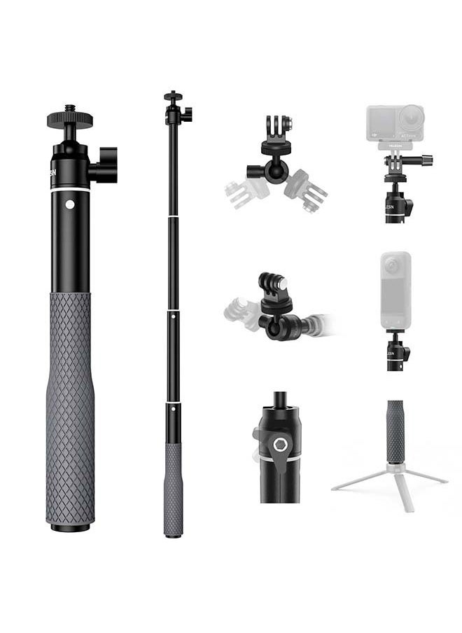 TELESIN TELESIN 360° Waterproof Selfie Stick 25.75" w Hand Strap Underwater Dive Diving Extension Stick Pole Monopod for GoPro Max 12 11 10 9 8 7 Insta360 X3 GO3 Ace Pro DJI Action 4 Osmo Pocket 3 Accessories  - Image 1
