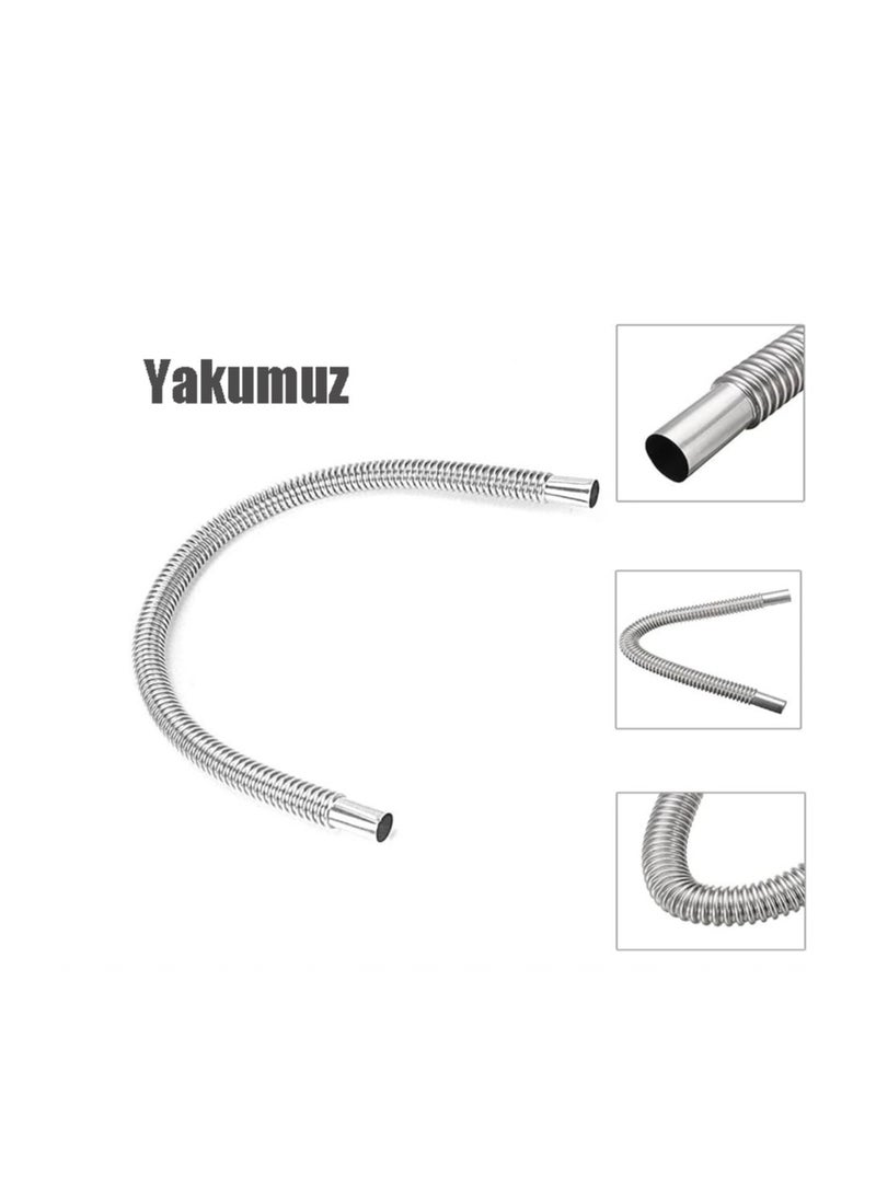 يا كومز 2.5CM / 1Inch الداخلية 60CM أنابيب العادم ، Yakumuz الفولاذ المقاوم للصدأ موقف سيارات سخان الهواء أنابيب العادم أنابيب العادم موقف سيارات سخان الهواء خزان الوقود ديزل غاز خرطوم التهوية  - Image 2