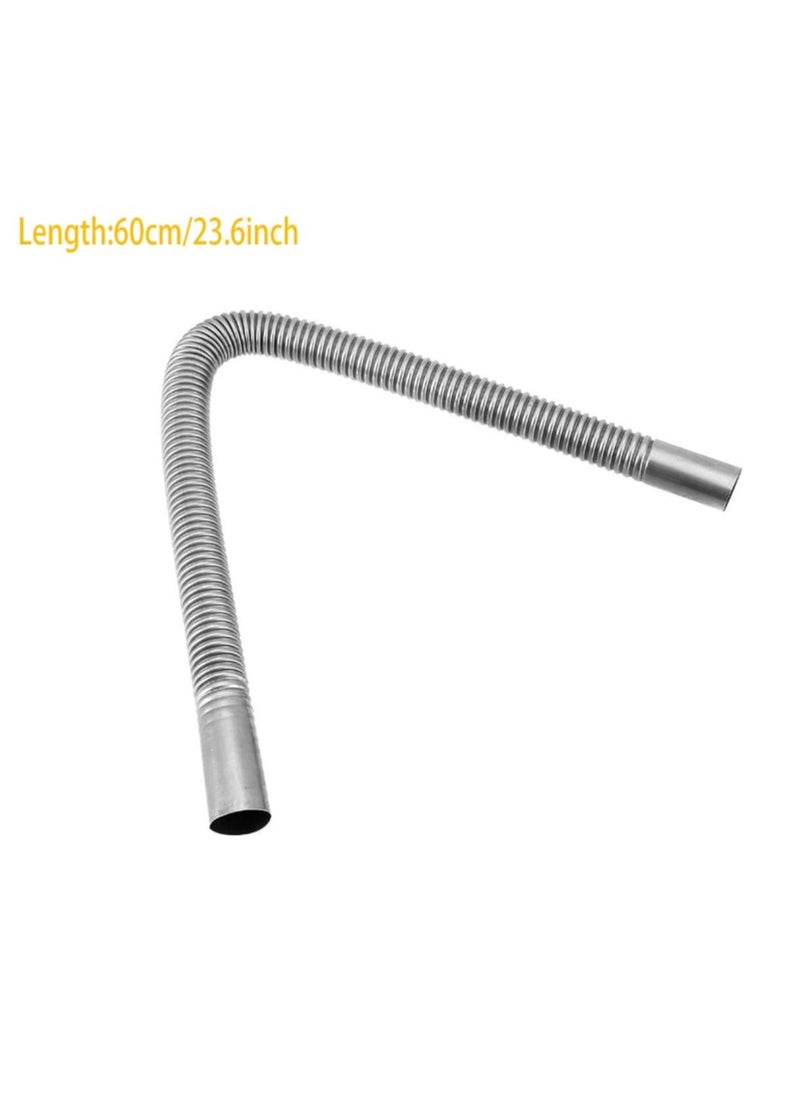يا كومز 2.5CM / 1Inch الداخلية 60CM أنابيب العادم ، Yakumuz الفولاذ المقاوم للصدأ موقف سيارات سخان الهواء أنابيب العادم أنابيب العادم موقف سيارات سخان الهواء خزان الوقود ديزل غاز خرطوم التهوية  - Image 4