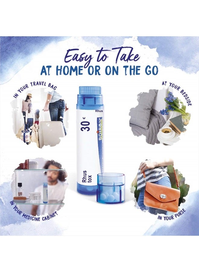 Boiron دواء راس توكس 30C لعلاج آلام المفاصل، آلام العضلات، المفاصل المتورمة أو المتصلبة، وآلام الطقس - 3 عد (عبوة من 1) (إجمالي 240 حبة) - Image 5