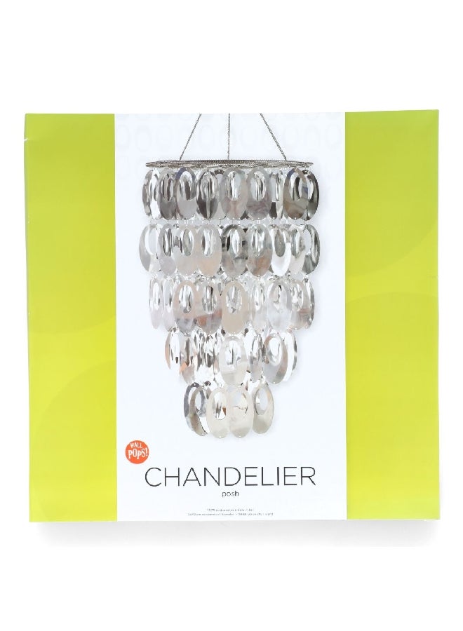 وول بوبس WPC96859 ثريا لامعة جاهزة للاستعمال سهلة التركيب فضي 13ز75×23.5 بوصة - Image 2