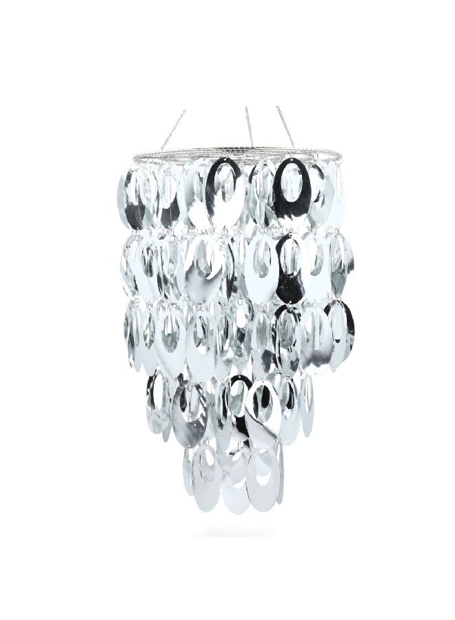 وول بوبس WPC96859 ثريا لامعة جاهزة للاستعمال سهلة التركيب فضي 13ز75×23.5 بوصة - Image 1