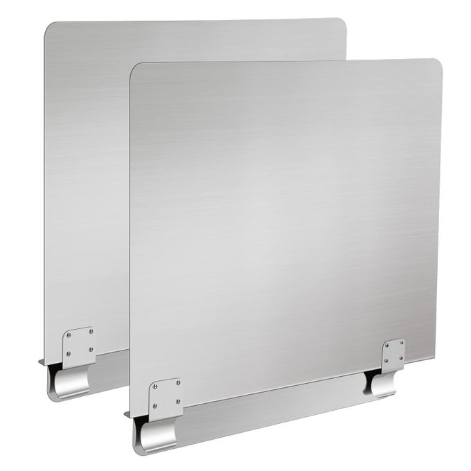 COATED STEEL COMMERCIAL DEEP FRYER SPLASH GUARD 2012 W X 18 H SIDE SPLASH UNIVERSAL FIT CLIPS STOP OIL FROM SPLATTERING PACK OF 2