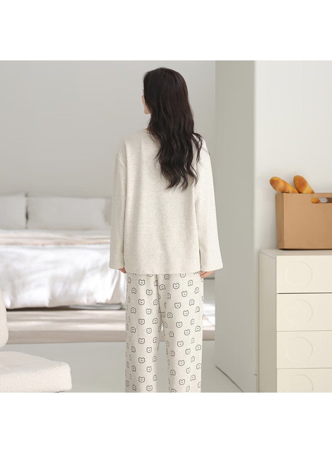 Fentengcare Women's Autumn Winter Thermal Thin Velvet Wool Silk Long Sleeve Homewear Pajamas Qh - Image 2