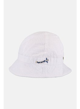 Sergent Major Toddlers Boy Embroidered Bucket Hat, White  - Image 1