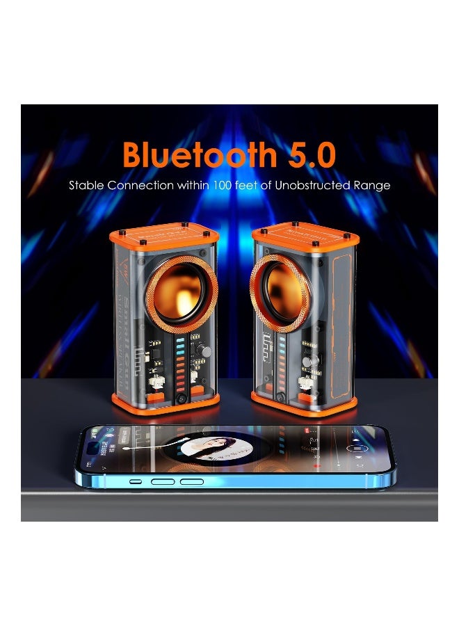 Portable Transparent Wireless Bluetooth Speaker with Colorful LED Lights, TWS Stereo Sound for Office, Parties, Camping, Showers, Home, and Travel - Perfect Gift for Any Occasion (1 Pack) - Image 4