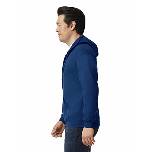 Gildan UGP Campus Apparel Gildan mens Fleece Zip Hooded Sweatshirt, Style G18600 Shirt, Navy, X-Large US - Image 2