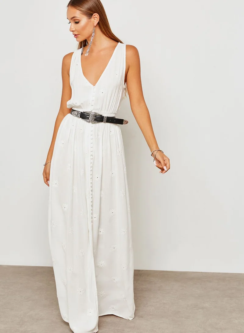 FOREVER 21 Button Through Maxi Dress