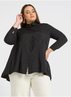 Ella Plus Longline Button Down Shirt  - Image 1