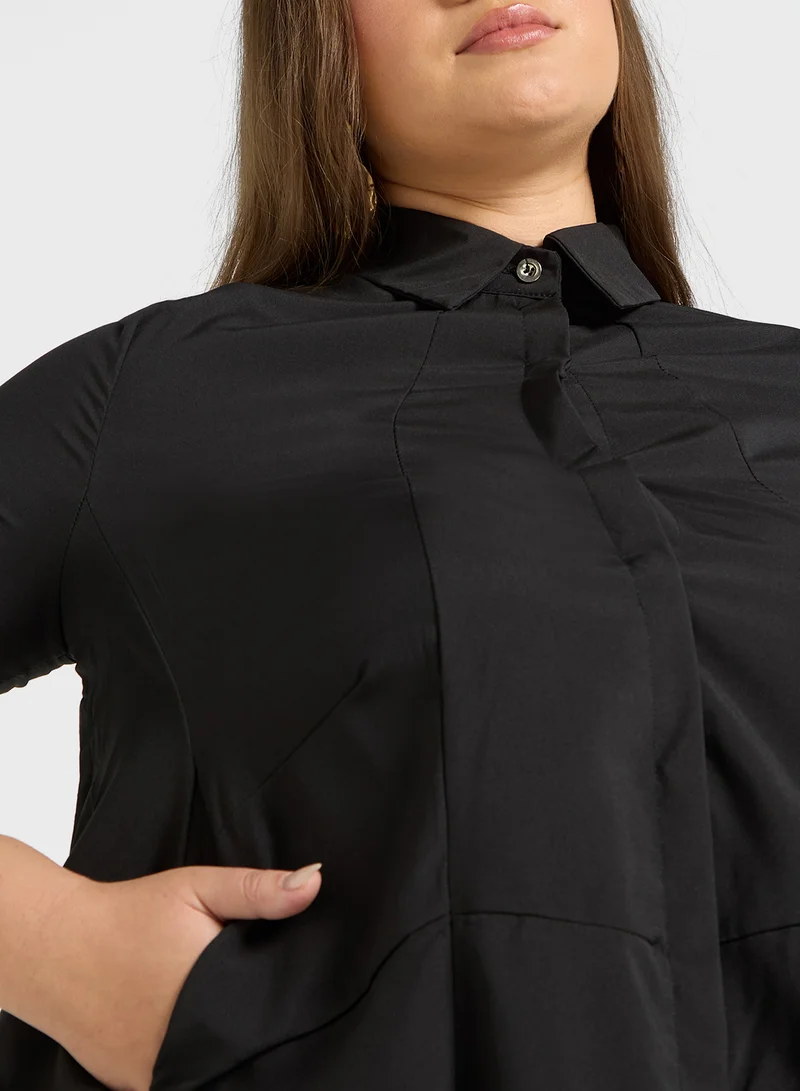 ايلا بلس Longline Button Down Shirt