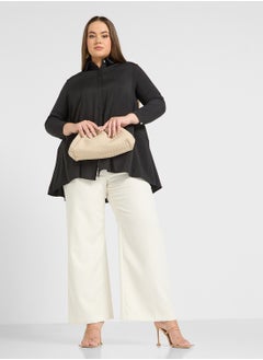 Ella Plus Longline Button Down Shirt  - Image 4
