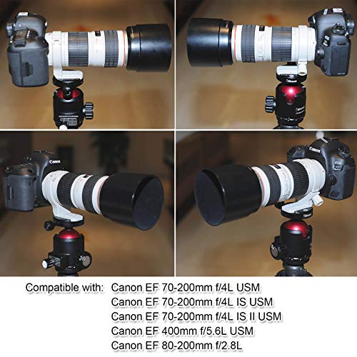 iShoot Metal Tripod Mount Ring , iShoot AII (W) Lens Collar Support for Canon EF 70-200mm f/4L USM EF 400mm f/5.6 L USM EF 80-200/2.8L - Image 5