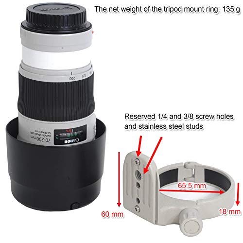 iShoot Metal Tripod Mount Ring , iShoot AII (W) Lens Collar Support for Canon EF 70-200mm f/4L USM EF 400mm f/5.6 L USM EF 80-200/2.8L - Image 3