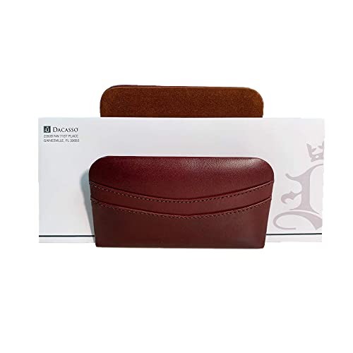 Dacasso Mocha Leather Letter Holder - Image 1