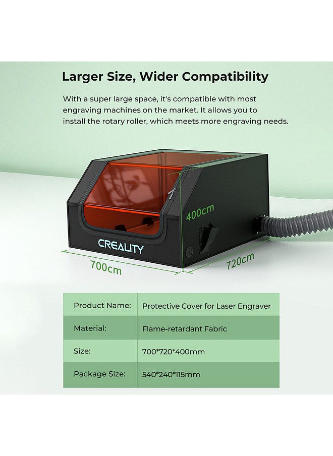 Creality 3D Protective Cover Laser Engraver Enclosure with Vent Eye Protection Fireproof Dustproof Noise Reduction Laser Cutting Enclosure Easy Installation  - Image 5