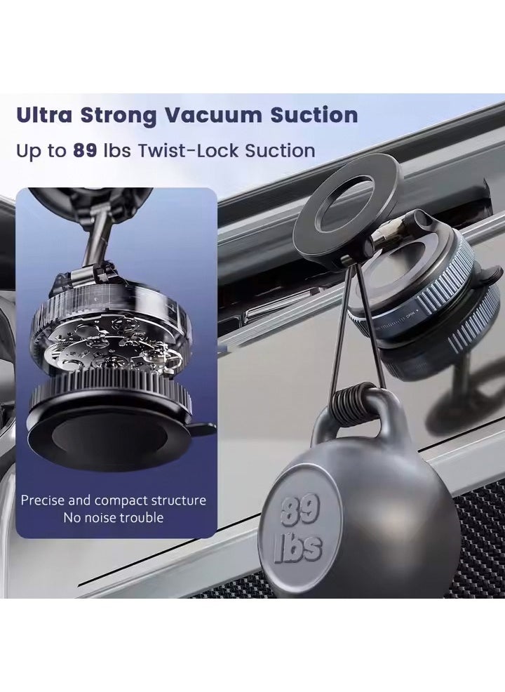 Generic - Strong Magnets Dashboard Stable Adsorption Car Mount Vacuum Suction Cup Magnetic Phone Holder for iphone 16E 15 Pro Max - Image 1