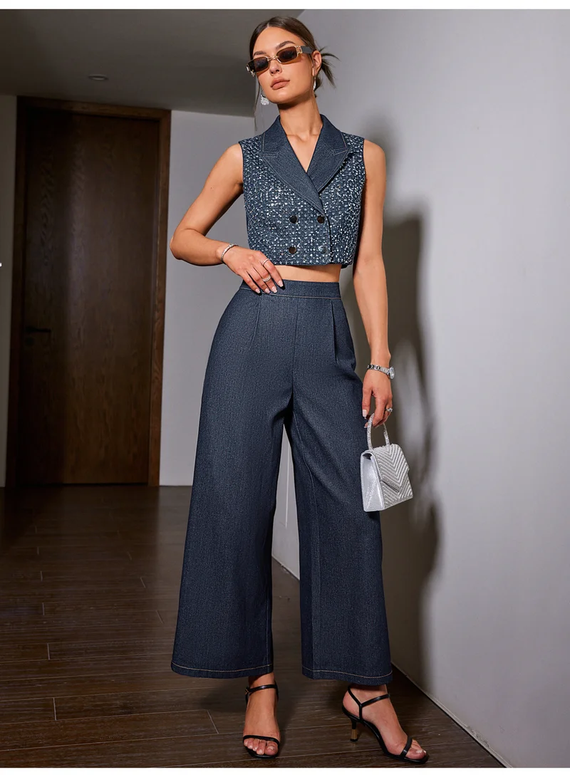 SIMPLEE Women's 2-Piece Outfit Set - Matching Top & Pants for Stylish Look