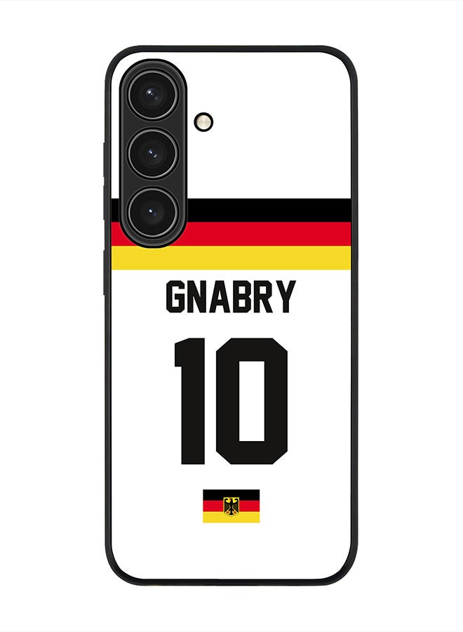 Stylizedd Rugged Black edge case for Samsung Galaxy S24, Slim fit Soft Case Flexible Thin Cover- Football Team-Germany, Player Name-Gnabry - Image 1