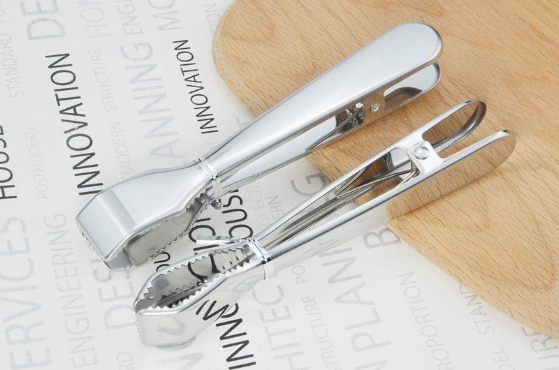 Hinmay Ice Tongs for Ice Bucket 6-3/4 Inch - Set of 2 - Premium 18/8 Stainless Steel Ice Tongs with Teeth for Ice Sugar Cubes Tea Party Coffee Bar Food Serving - Image 4