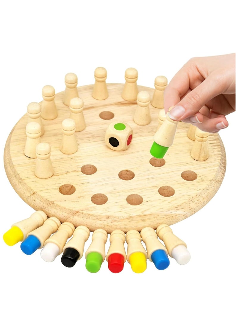 HASSM - Colorful Wooden Chess Game for Early Education Kids, Fun Interactive Focused Games for Parents and Children, Science and Education Puzzle Games - Image 1