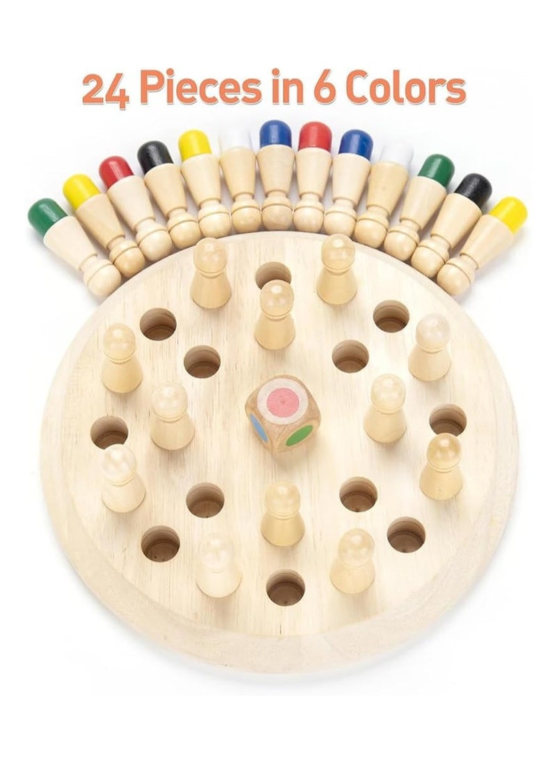 HASSM - Colorful Wooden Chess Game for Early Education Kids, Fun Interactive Focused Games for Parents and Children, Science and Education Puzzle Games - Image 1