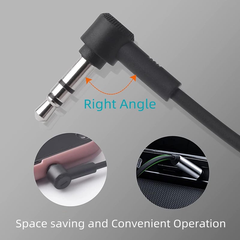 Koffmon 2.5mm to 3.5mm AUX Cable Audio Cord Compatible with JBL Synchros E40BT E50BT J56BT E45BT E55BT E65BTNC ELITE750NC DuetBT DuetNC LIVE400BT LIVE500BT TUNE600BTNC LIVE650BTNC S400BT Headphones - Image 3