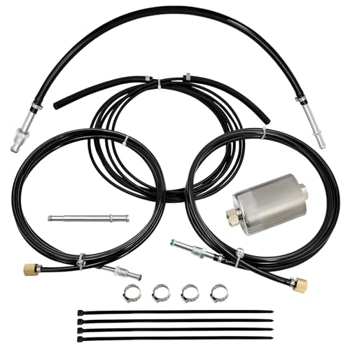 JkorkM Nylon Fuel Line NFR0013 Compatible With Chevrolet GMC Trucks 19881997 C1500 C2500 C3500 K1500 K2500 K3500 Flexible Stainless Steel Braided Fuel Hose Set OEGM23B FLGM22B FLGM22BT More - Image 1