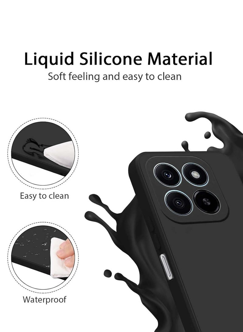Wtech Honor X5b / X5b Plus / X5b+ 4G 2024 Premium Soft Liquid Silicone Case Cover - Black - Image 2