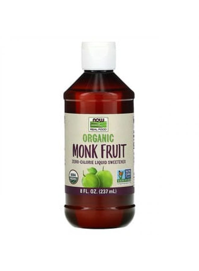 Now Foods NOW Foods, Real Food, Organic Monk Fruit, Zero-Calorie Liquid Sweetener, 8 fl oz (237 ml)  - Image 3