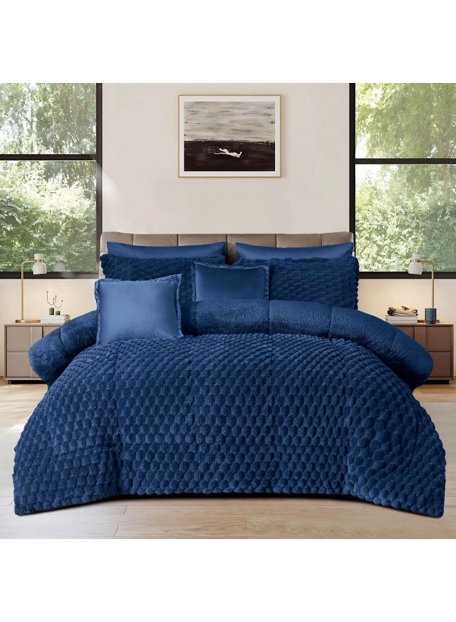 Roshen 4-piece winter single bed sheet set, soft velvet middle filling with plain fur, double-sided, velvet material, quilt size 210*170