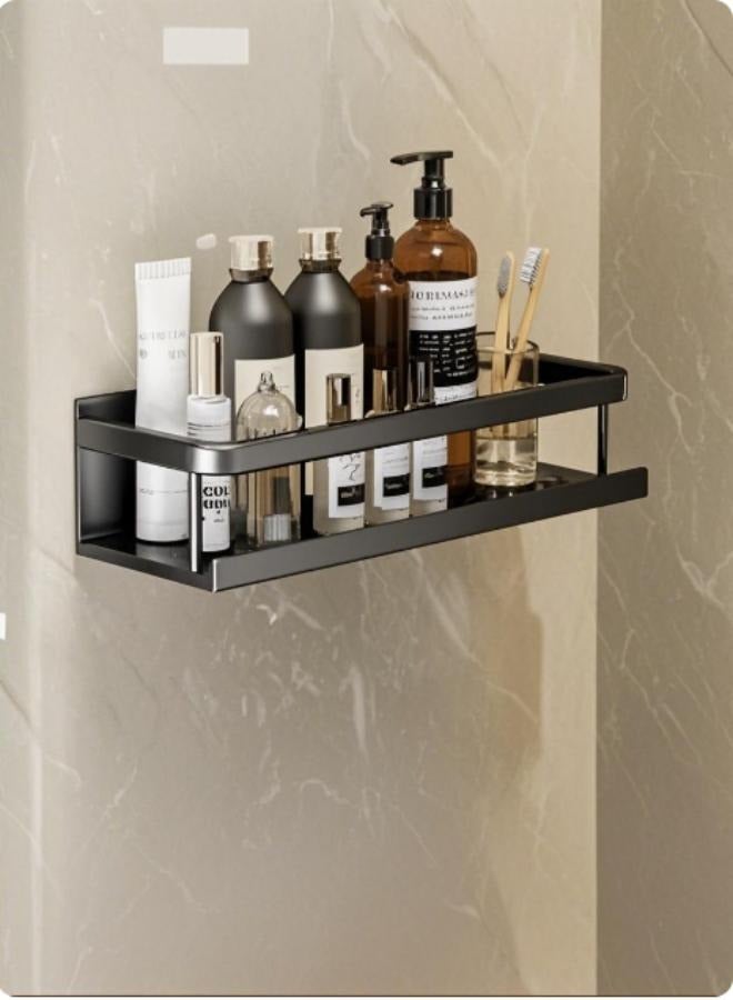 Double-layer bathroom storage rack, bathroom toilet, washbasin, hand washing, shower room, body wash, wall storage rack, no need to drill holes  - Image 2