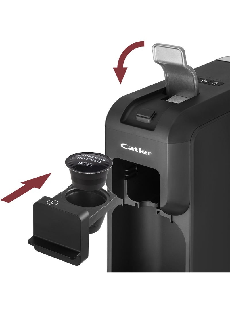 كاتلر Catler ES 721 Porto B Automatic Espresso Machine 15 Bar with 3 Capsule Adapters (Nespresso, Dolce Gusto, Caffissimo), Ground Coffee Adapter, 3 Cup Sizes, Compact Coffee Maker - Image 3