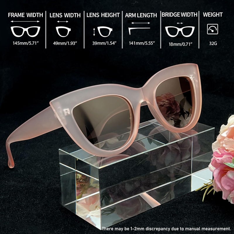 Joopin Polarized Cat Eye Sunglasses for Women Vintage Cateye Sun Glasses UV400 Protection - Image 3