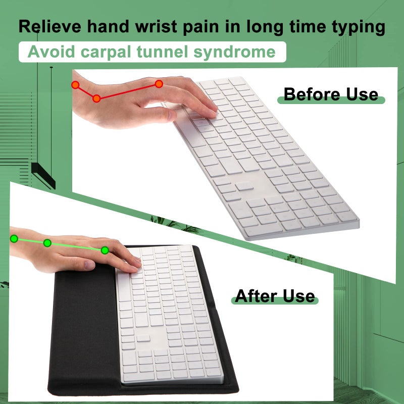 Weewooday Keyboard Wrist Rest for Pad Wrist Rest Stand Compatible with Wireless Keyboard with Numeric Keypad for Easy Typing(Compatible with Magic Keyboard 2 with Numeric Keypad, MQ052LL/A) - Image 3