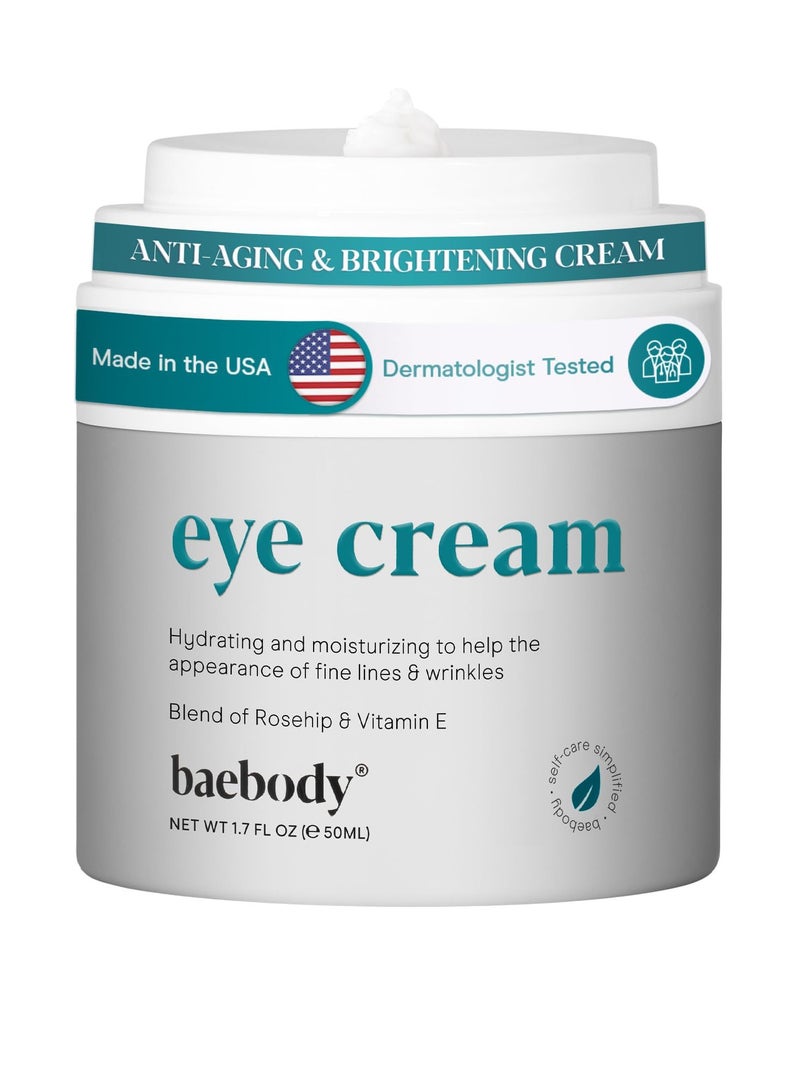 بيبادي كريم العين بالكركديه الوردية لظهور الخطوط الدقيقة والتجاعيد والهالات السوداء والحقائب - كريم مكثف مضاد للشيخوخة لمنطقة تحت العيون وحولها - 1.7 أونصة سائلة - Image 1