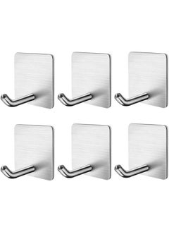 CityRiya-Long Adhesive Hook Self Adhesive Wall Hooks Heavy Duty Waterproof Adhesive Hooks for Hanging Towel Holder Coat Hooks Wall Mounte for Bathroom Kitchen  - Image 1