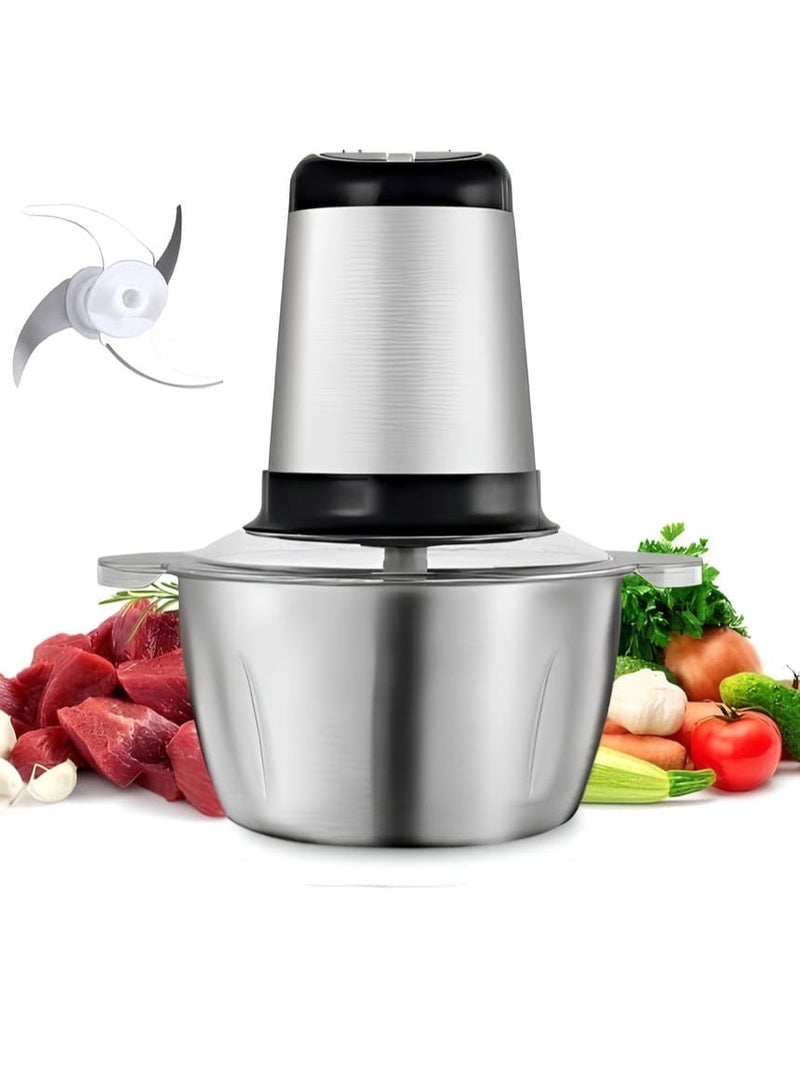 كيتشن إكسبرت مفرمة اللحوم والخضروات متعدد الوظائف مصممة لتقطيع وخلط أنواع مختلفة من الطعام واللحوم مزود بوعاء كبير من الفولاذ المقاوم للصدأ سعة 5 لتر - Image 1