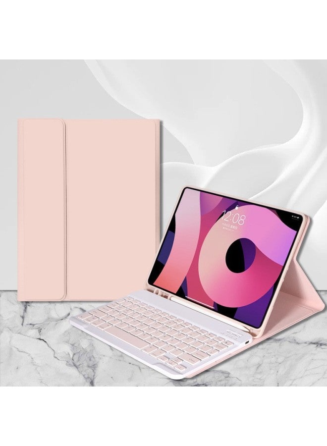 For 2024 IPad Keyboard Protective Case Built-in Pen Slot 10 Generation 11Pro Apple Hibernation Protective Case Leather Case-Color:Sakura Pink + 10inch Keyboard + Dual-mode Bluetooth Mouse-Applicable Models:Ipad Pro 2018/2020/2021/2022 Version Full Screen  - Image 1