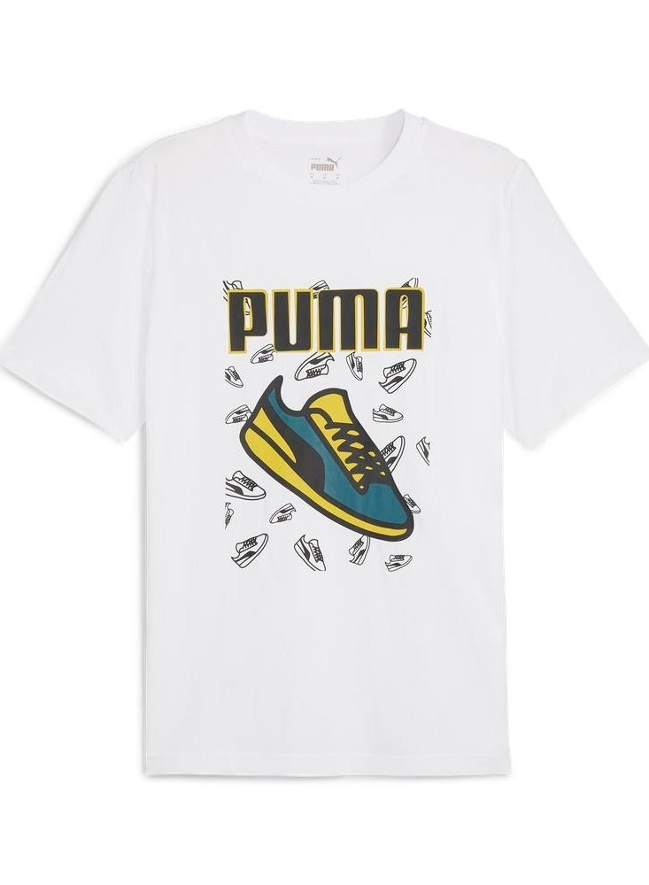 PUMA Graphics Sneaker Tee  White