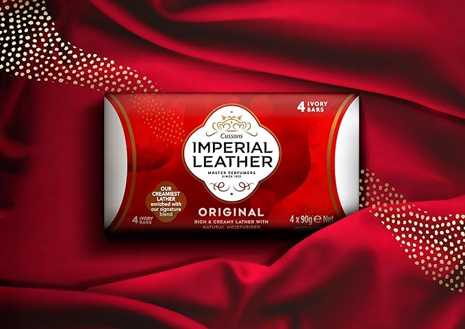 Imperial Leather Imperial Leather Bar Soap Original Classic Cleansing Bar Gentle Skin Care Bulk Buy Pack of 8 x 4 bars of 90 g total 32 bars - Image 4